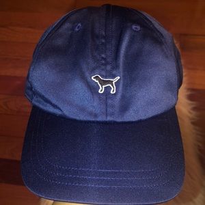 PINK Victoria's Secret Accessories - VS PINK navy blue satin baseball hat PINK Victoria's Secret Accessories - VS PINK navy blue satin baseball hat
